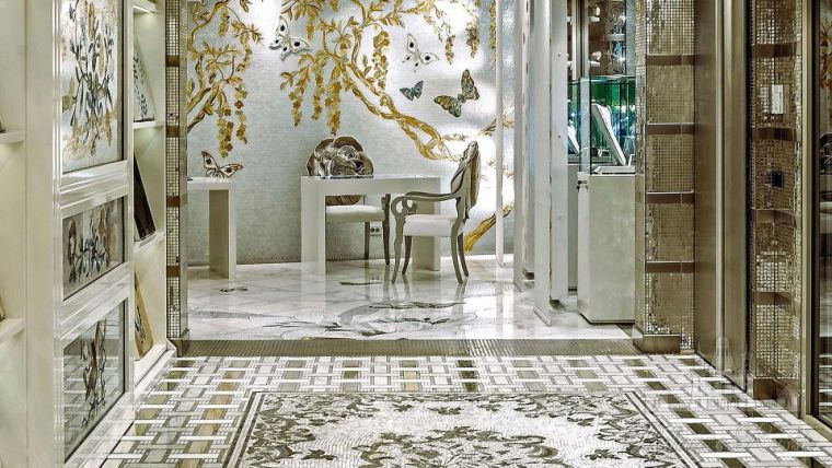 Мозаика стекло и мрамор, для полов стен, Istanbul, Sicis