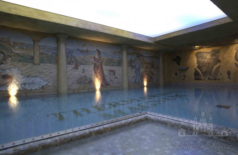 Мраморная мозаика, для стен и полов, Wellness Center, Grand Hotel Duchi D ' Aosta, Trieste, ', Friul Mosaic