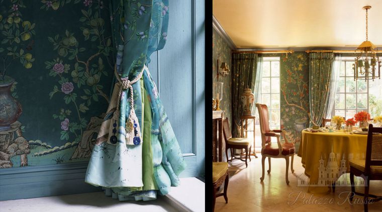 Ткани, шелк, Jardini è Res & Citrus Trees/, De Gournay