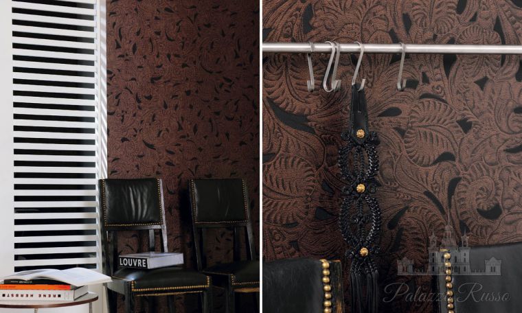 Обои ручной работы, виниловые, Cuirs Leathers S é Ville, Elitis