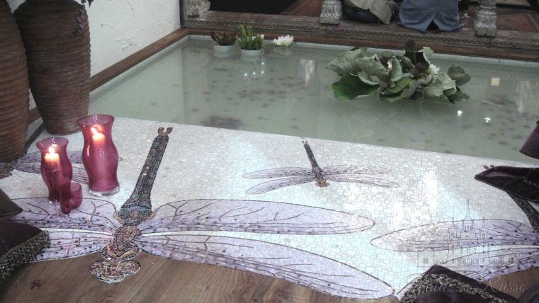 Мраморная мозаика, для стен и полов, Dragonfly, Friul Mosaic