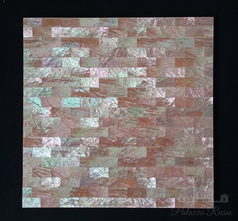 Мозаика для стен и пола, перламутр, Abalone Pink/ Rectangular, Studio Vega