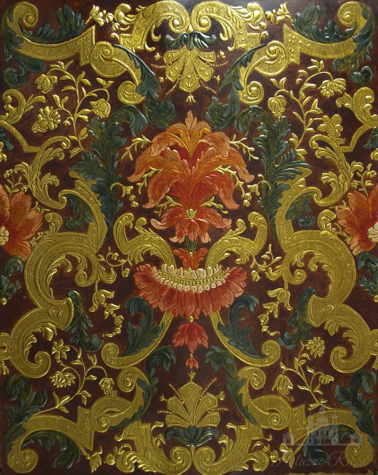 Обои ручной работы, кожа, Flanders 1710г. A Polychrome Version, Verentuil, Lutson