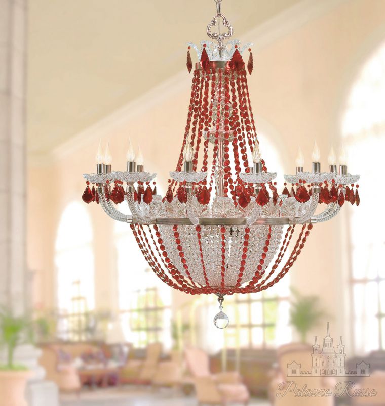 Люстра, отделка - Plata Vison, 2413B ROJ, Almerich