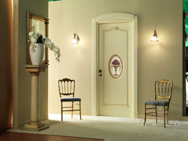 Двери, орех, дуб, отделка: Veneziano Patinato с рисунком и стеклом, VILLA GRABAU 713, New Design Porte