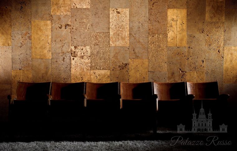 Натуральный камень Fondo Oro - Decoro Travertino, только для стен, Egos Patch, Petra Antiqua