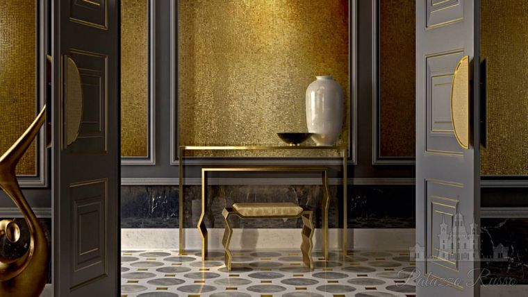 Мозаика стекло, для стен, Gold, Sicis