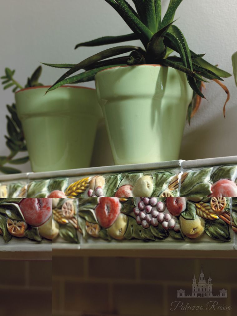 Плитка для стен, керамическая, ROBBIANA DEC. BIANCO, Ceramiche Grazia