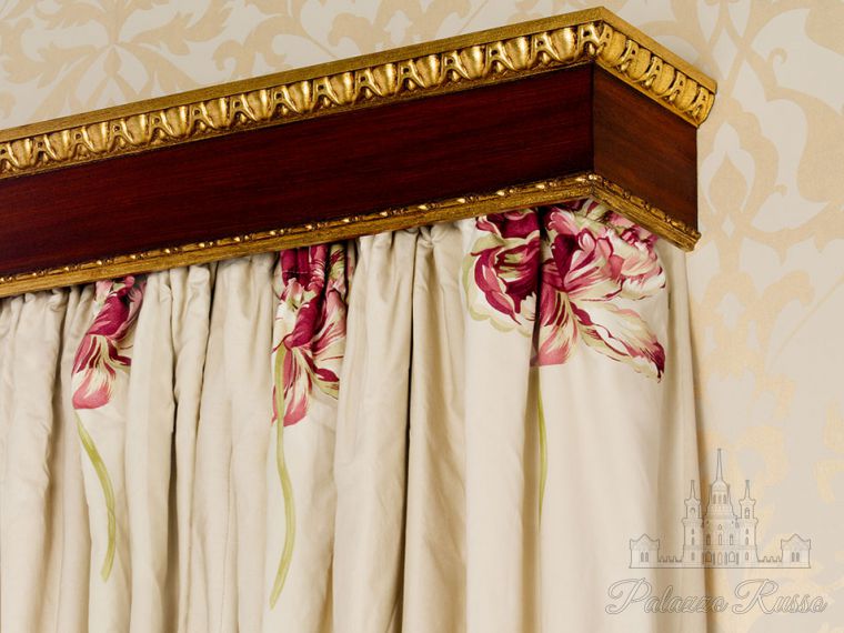 Карнизы, дерево, цвет - Antique Mahogany With Gilt Details, Nene 1, Byron And