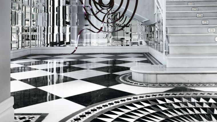 Мозаика стекло и мрамор, для полов стен, Cosmati Black And White, Sicis