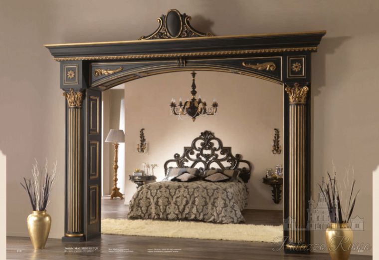 Двери, орех, дуб, портал. отделка: Nero Toscano Oro Antico, SISSI 801/ TQR, New Design Porte