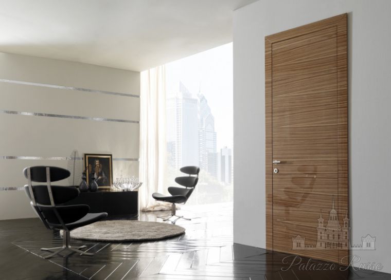 Двери, орех, отделка: Zebrano Lucido Spazzolato 100 Gloss, GIUDETTO FP 1011/ QQ/ H, New Design Porte