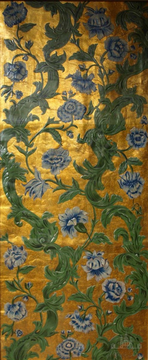 Обои ручной работы, кожа, Spain 1750г. дизайн из 4 - х панелей, Fleurance 1, Lutson
