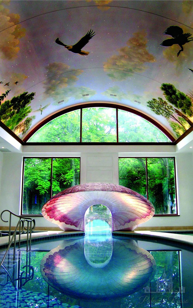 Декоративное панно, для бассейнов, керамическая мозаика, Swim Through Shell, Craig Bragdy