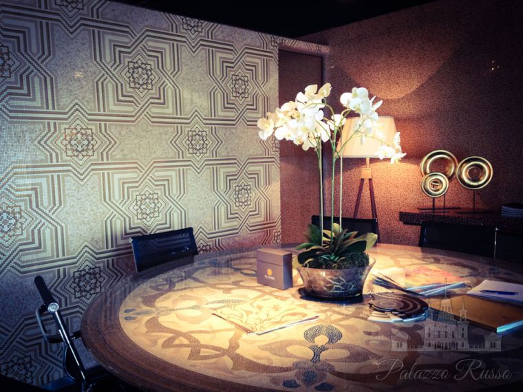 Мозаика, декорированное стекло/ Gold And Pearl, Desert Rose, DG Mosaic