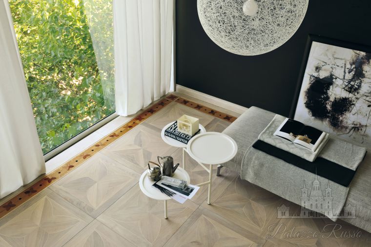 Модульный паркет, дуб, цвет: Rovere Bianco, FLORIE 1, Parquet IN