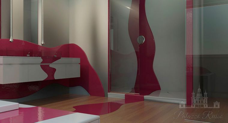 Мозаика, для полов и стен, глазурованная вулканическая лава, Flumen Bathroom 1, Casa Piu
