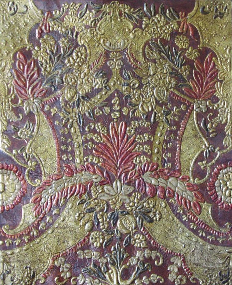 Обои ручной работы, кожа, Flanders 1715г. A Polychrome Version, Laurier 1, Lutson
