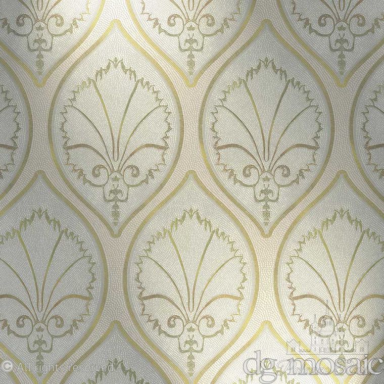 Мозаика, декорированное стекло/ Pearl, Intrigo Cream, DG Mosaic