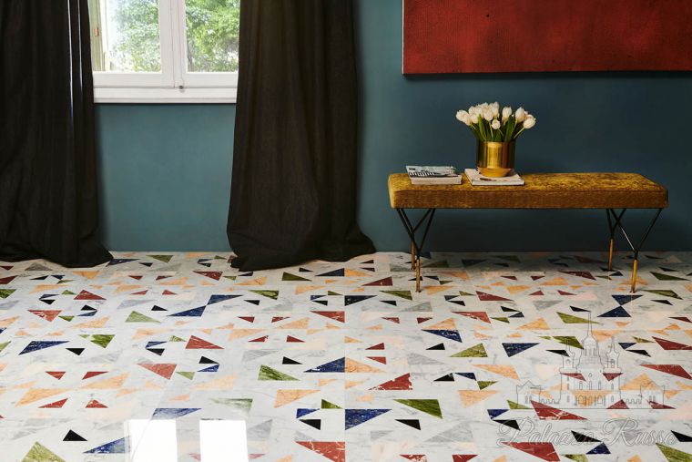 Натуральный камень Carrara Ghiaccio, Sodalite, Nero Marquinia, Verde Ming,, для полов и стен, Allegro 2, Lithos Design