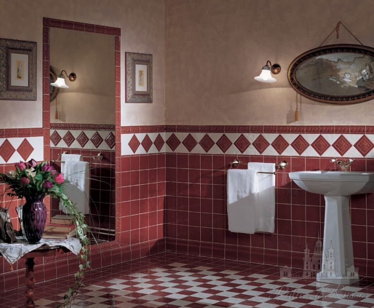 Керамическая плитка, для полов и стен, Petracers Royal, Rosso Borgogna And,