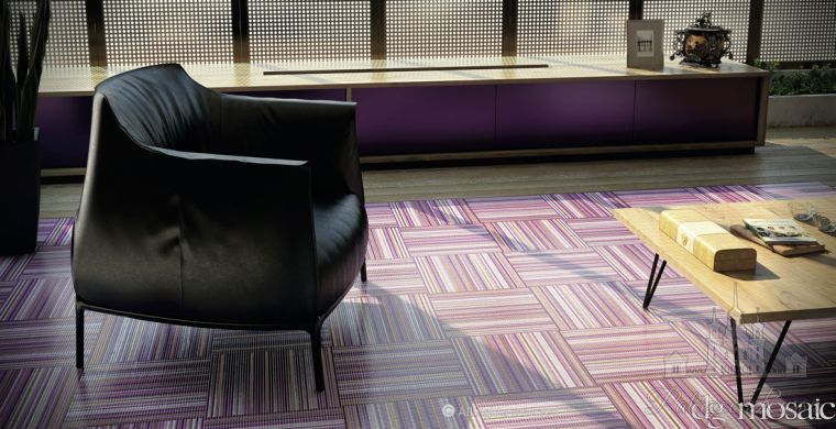 Мозаика, декорированное стекло/ Pearl, Purple Lines, DG Mosaic