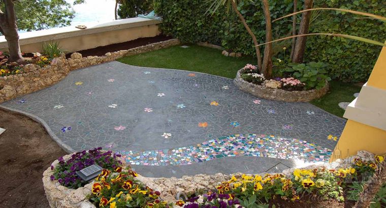 Мозаика, для полов и стен, глазурованная вулканическая лава, Garden Mix, Casa Piu