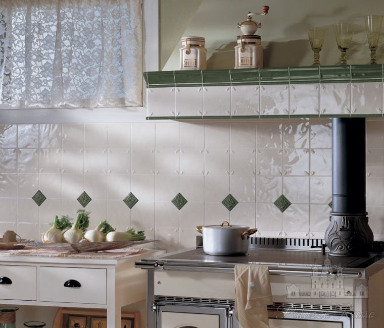 Керамическая плитка, для полов и стен, Petracers Royal, Verde Alga And Bianco,