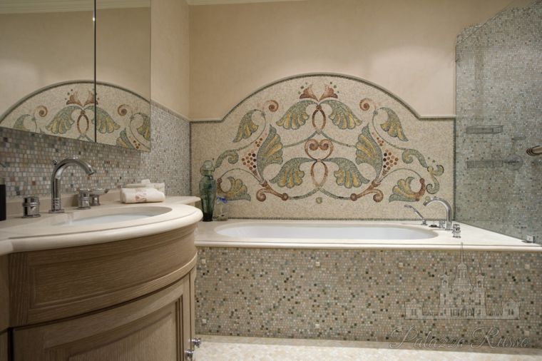 Мраморная мозаика, для стен и полов, Bathroom Decoration, Friul Mosaic
