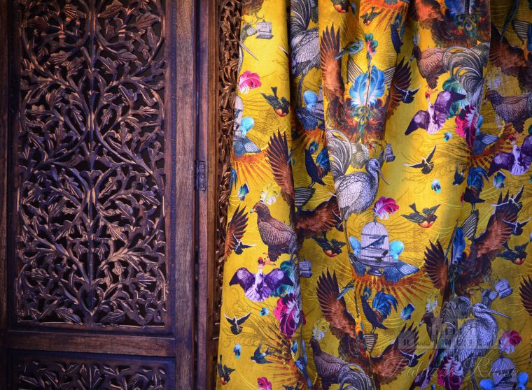 Ткани, 82 % Viscose 18 % Linen, цвет - Mustard, Arriv é E Des, Santorus