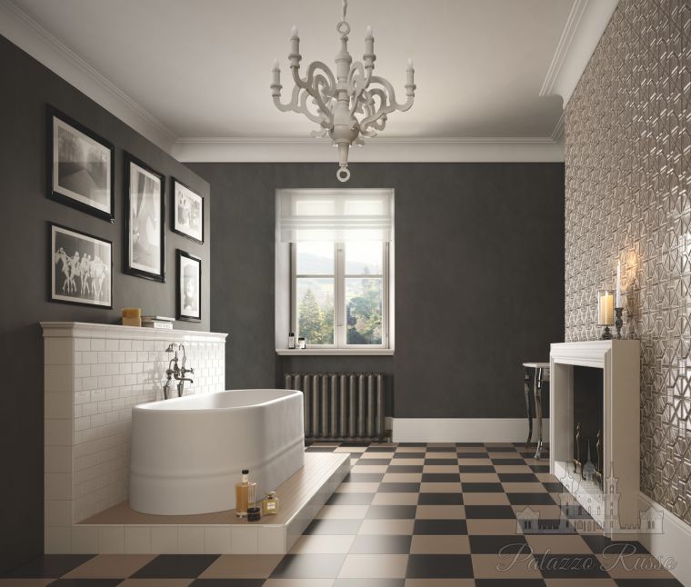 Плитка для стен и пола, керамический гранит, RETRO COALTAUPE, Ceramiche Grazia
