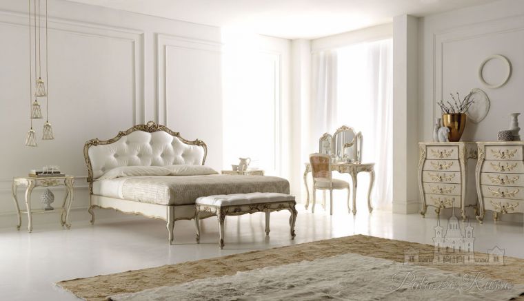 Спальни, кровать, отделка - Bianco Antico, Argento, Senape, 2371, Silvano Grifoni