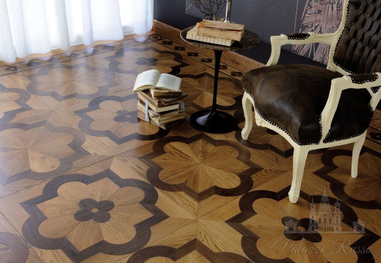 Модульный паркет, дуб, орех, цвет: Rovere Chiaro, Noce Medio, PAULETTE, Parquet IN