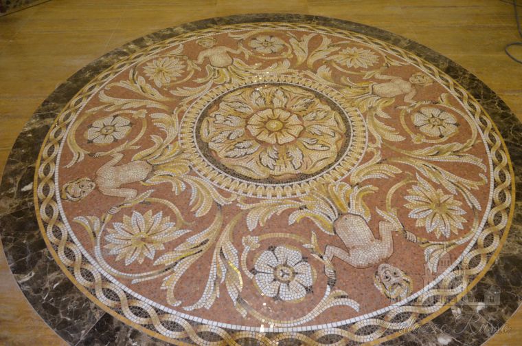 Мраморная мозаика, для стен и полов, Grand Hotel Des Iles Borromees, Rosone 1, Friul Mosaic