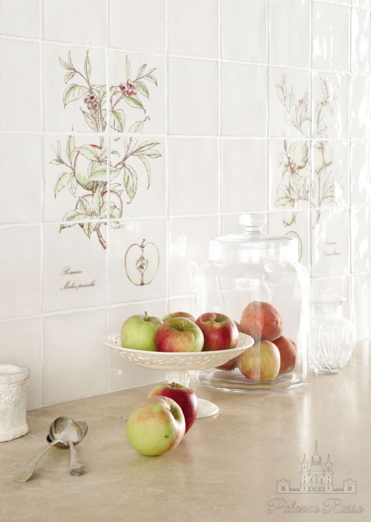 Керамическая плитка, для стен, декор из 6 плиток, Botanical Fruit/ W. HP2526, Winchester