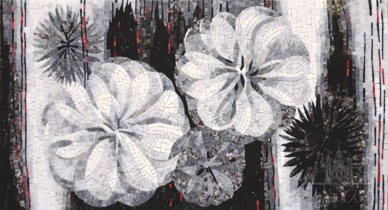 Мраморная и стеклянная мозаика, для стен полов, Flowers, Friul Mosaic