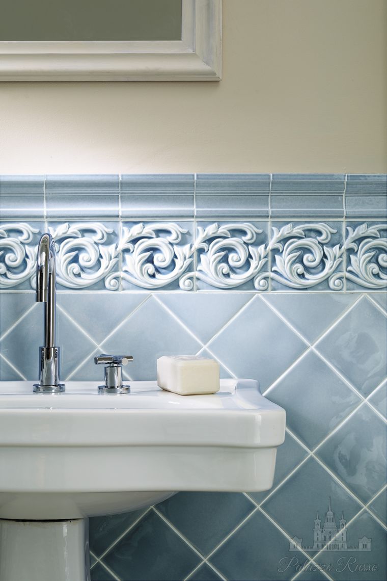 Плитка для стен, керамическая, VOLUTA GENZIANA, Ceramiche Grazia