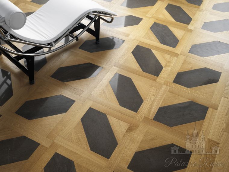 Модульный паркет, дуб, мрамор, цвет: Rovere Naturale, Marmo Marrone, SOPHIE, Parquet IN