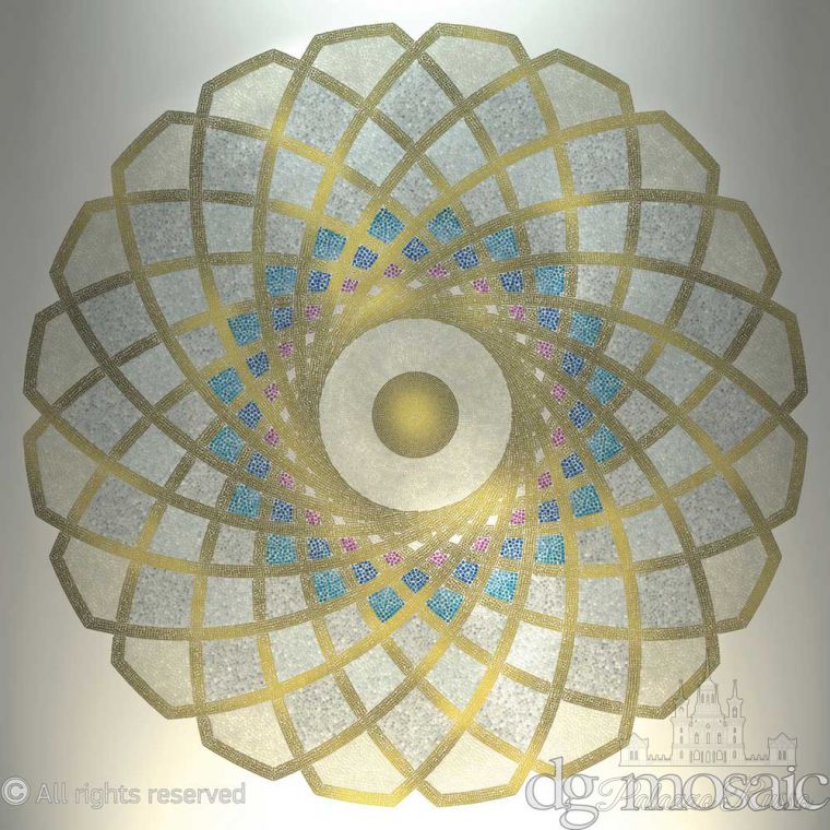 Мозаика, декорированное стекло/ Gold And Pearl, Guilloche 1, DG Mosaic