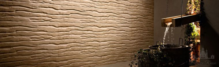 Натуральный камень Travertino Chiaro, только для стен, Ysope Natte, Petra Antiqua