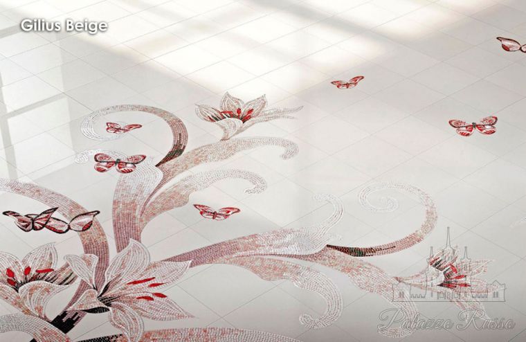 Мозаика стекло и мрамор Anastasia 85 %, Artistic Mosaic 15 %, для полов стен, Gilius Beige, Sicis