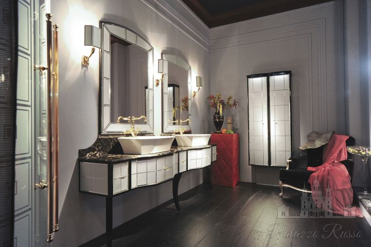 Мебель для ванной, мрамор - Nero Marquinia, HERMITAGE № 06 FLY, Eurodesign