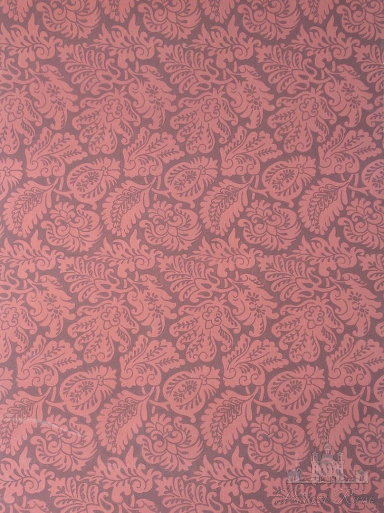 Обои ручной работы, для стен, бумага, дамаск. цвет - London Burgundy, HOLBEIN/ W0069 - 04, Watts