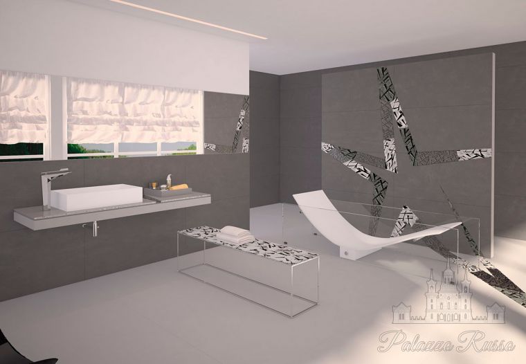 Мозаика, для полов и стен, вулканическая лава кориан, Col. B05 Cinder B07 Oriental, Casa Piu