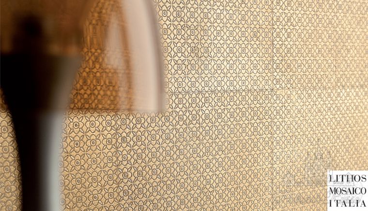 Натуральный камень, для стен, мрамор Bp - Copper, серия Textures, Serenity 305 - Gold, Lithos Mosaico