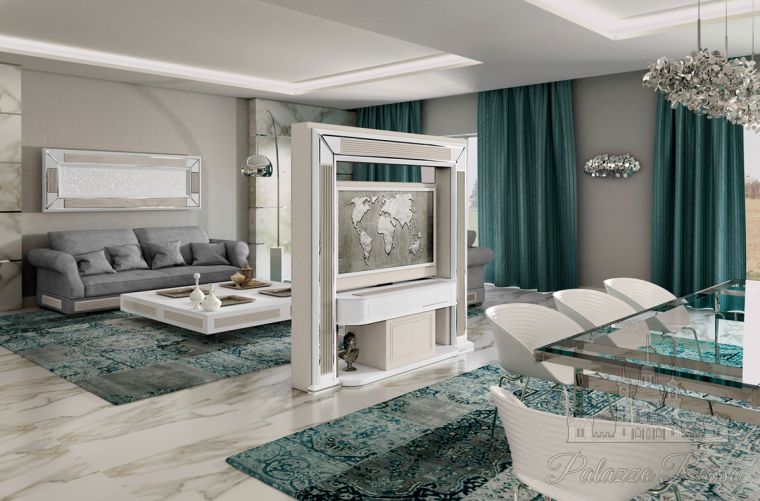 Гостиные, тв - стойка, дерево, Revolving Home Cinema — модель стойки для установки телевизора в центре, Millerighe Ho0me, Vismara Design