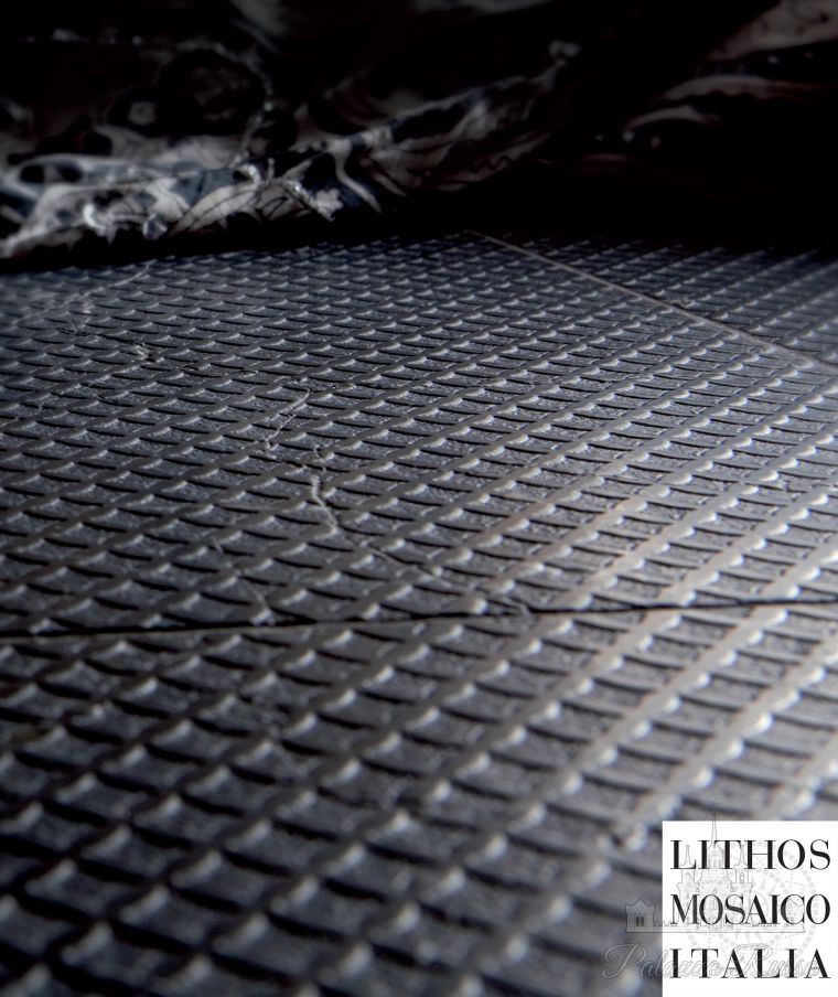 Натуральный камень, для полов и стен, мрамор Nero, серия Textures, Celebration Texture Design, Lithos Mosaico
