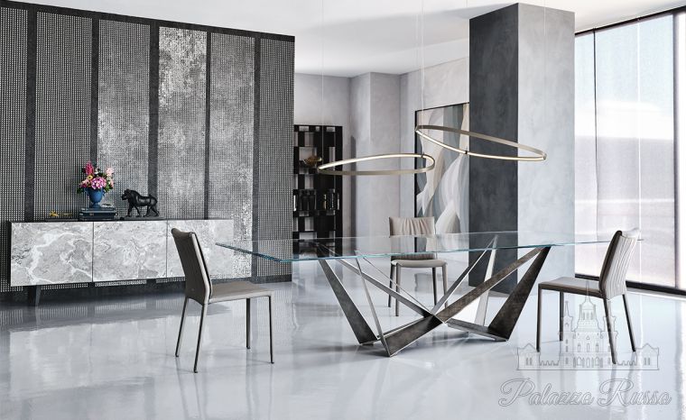 Гостиные, комод, металл/ дерево/ керамогранит/ стекло, METROPOL, Cattelan Italia