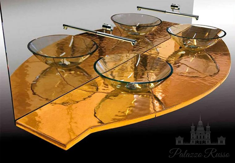 Мозаика, для столешниц, вулканическая лава, Top Break Gold, Casa Piu