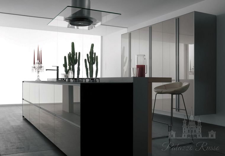 Кухня, стекло, Artematica Vitrum Cloud, Valcucine